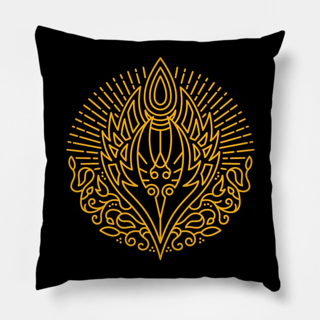 Elf of Blood — Race Crest (color) Pillow by dcmjs