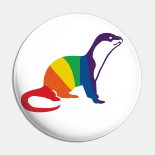 Rainbow Otter Pin