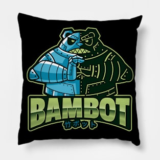 BAMBOT! robotics engineer, robot panda Pillow