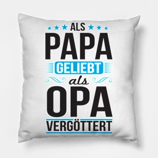 Als opa vergöttert (black) Pillow