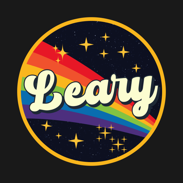 Leary // Rainbow In Space Vintage Style by LMW Art