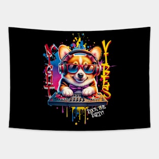 Night Vibes, Turn Down For What, Rock the Party, Music Tee Tapestry