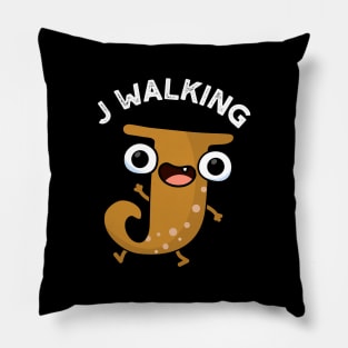 J Walking Funny Alphabet Pun Pillow