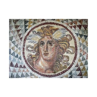 Ancient Medusa Head Mosaic Archaeological Design T-Shirt