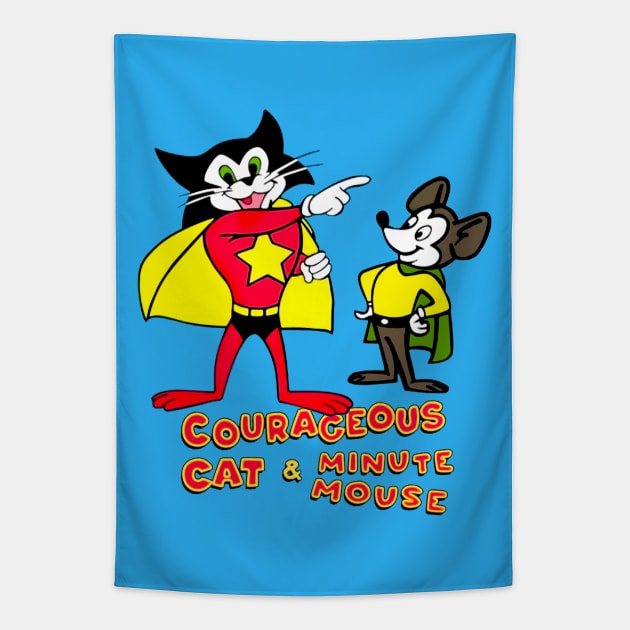 Courageous Cat and Minute Mouse Tapestry by Pop Fan Shop