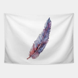 Watercolor copper feather Tapestry