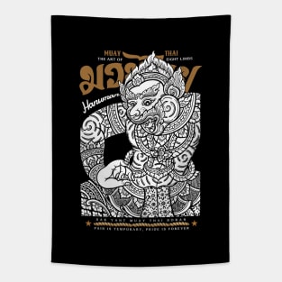 Muay Thai Kickboxing Tattoo Sak Yant Hanuman Tapestry