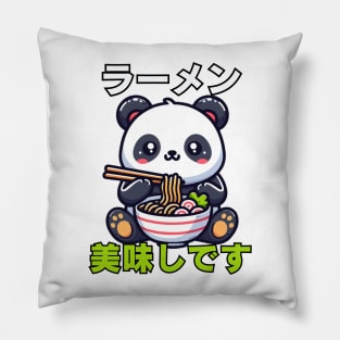 Ramen life Cute panda Pillow