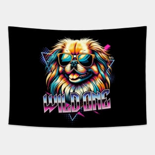 Wild One Pekingese Dog Tapestry