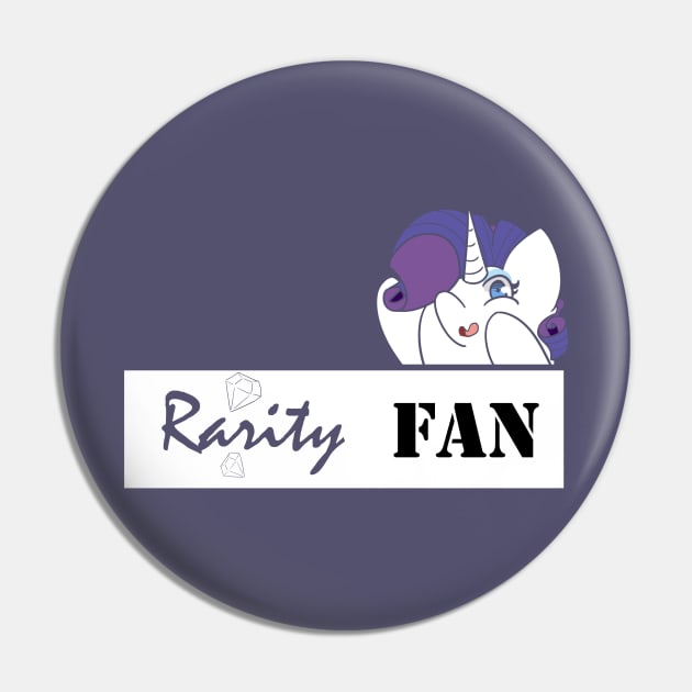 Rarity Fan Badge Pin by kelsmister