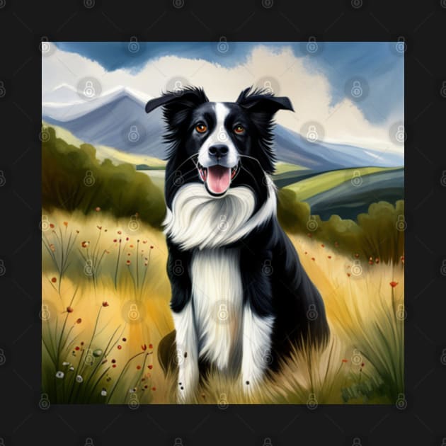 Border Collie in the Countryside by KayBeeTees