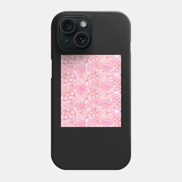 Pink Spring Flower Print Phone Case by RuthMCreative