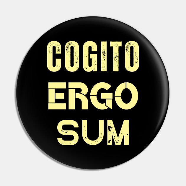 René Descartes quote: Cogito, ergo sum Pin by artbleed