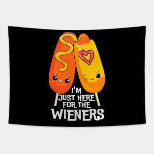 i'm just here for the wieners Tapestry