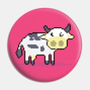 Nature's Pixel Brush Cow Pin