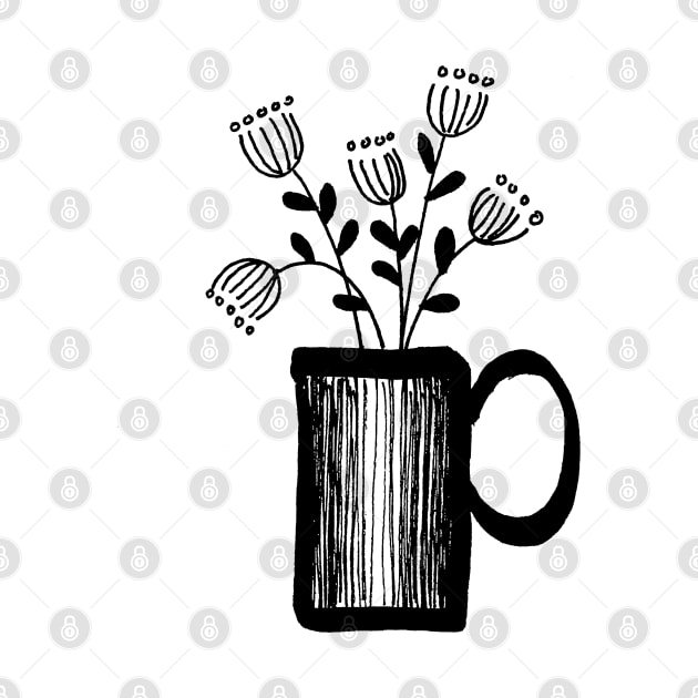 Plant2 BW - Pocket Size Image by Paloma Navio