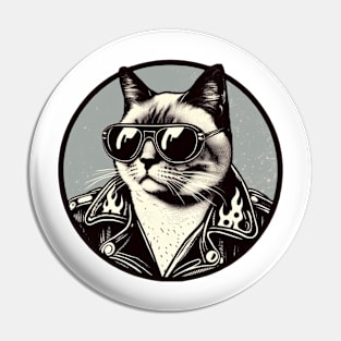 cool rock cat Pin