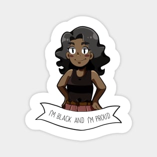 Black Lives Matter Female Cartoon Magnet