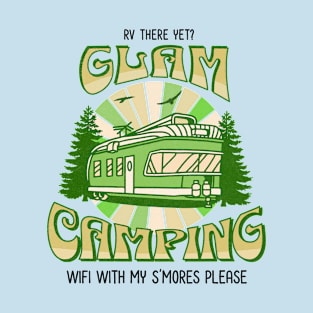 Glam Camping Retro Design T-Shirt