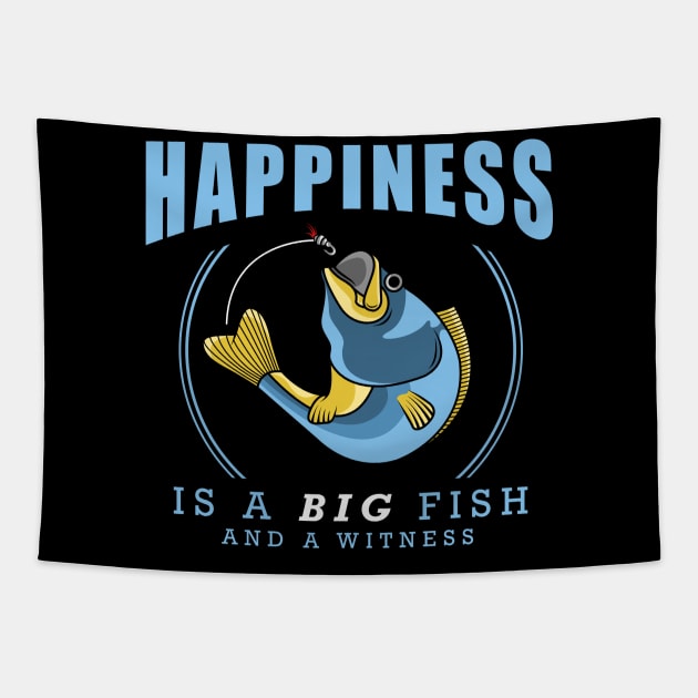 Happiness is a big fish Tapestry by Markus Schnabel