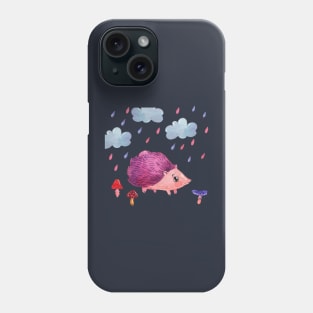 Cute Hedgohg Painting Hand Drawn Phone Case