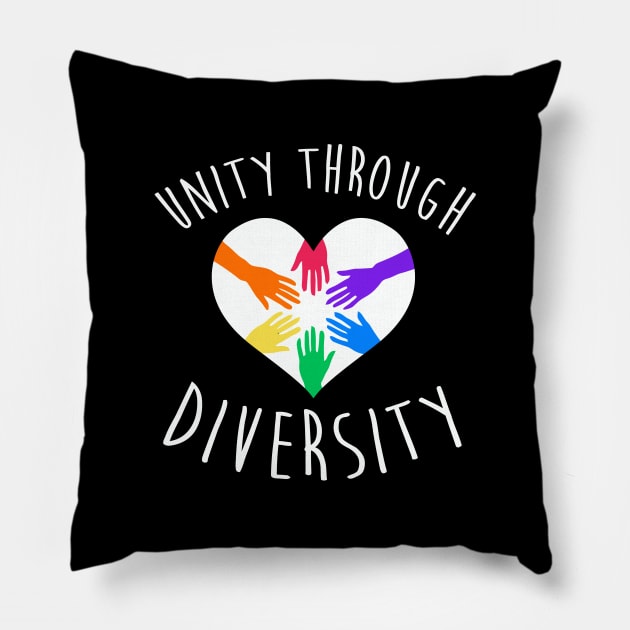 Unity Through Diversity Differences Celebrate Pillow by tanambos