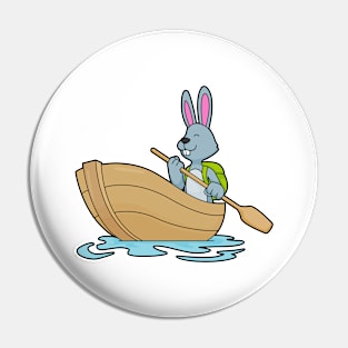 Rabbit with Boat & Paddle Pin