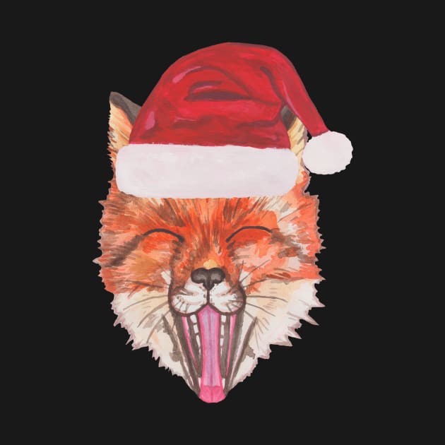 Christmas fox by deadblackpony