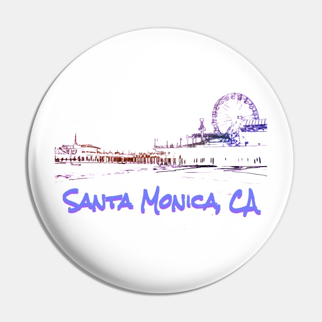 Santa Monica, CA Silhouette Pin by Christine aka stine1