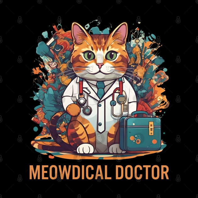 Funny Cat Meowdical Doctor Medical nursing Design by click2print