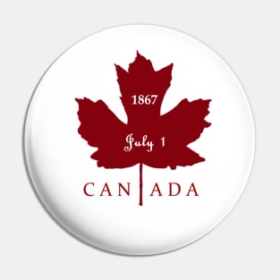 Red Maple Leaf - Canada Day - July 1st  Canadian Independence Day Pin