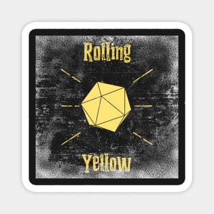 Rolling Yellow Dice Magnet