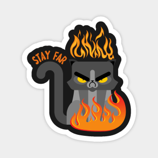 Stay Far (Angry Cat) Magnet