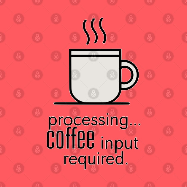 processing coffe input requierd by Fashioned by You, Created by Me A.zed