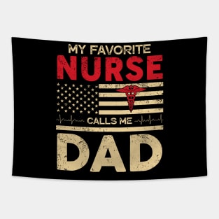 Mens My Favorite Nurse Calls Me Dad Tapestry