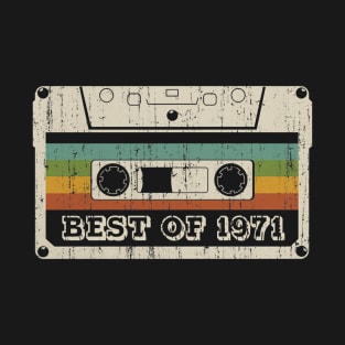 Best of 1971 Vintage Retro Cassette 49th Birthday T-Shirt