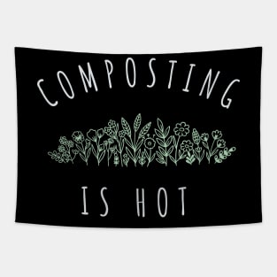 Composting is Hot - Flowers Tapestry