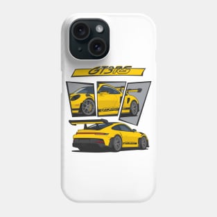 car 911 gt3 rs detail yellow Phone Case