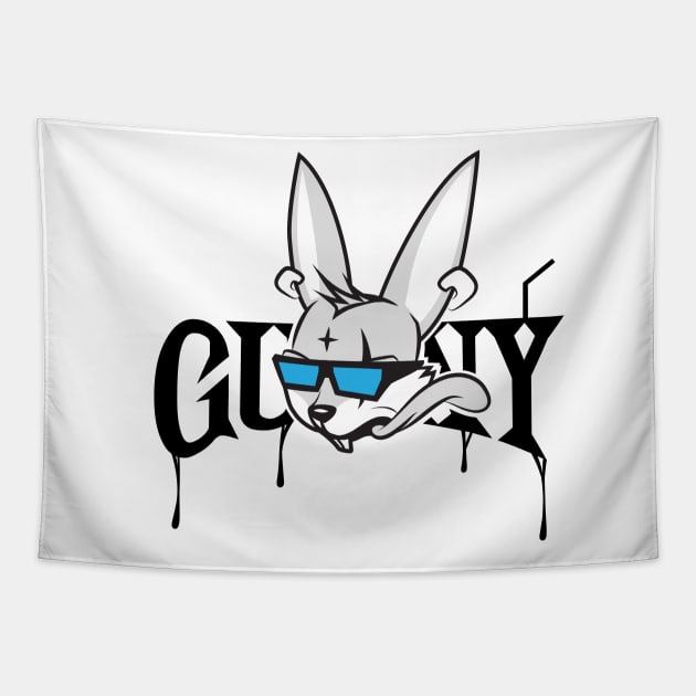 Gunny fox animal cartoon fun cool gangsta Tapestry by azcool