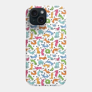 Colourful Dachshund Pattern Phone Case