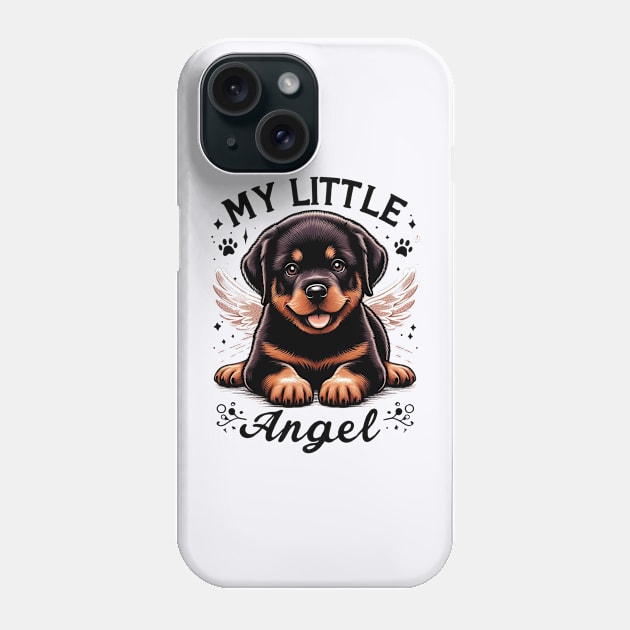 Rottweiler Puppy My Little Angel Rottie design Phone Case by Battlefoxx Living Earth