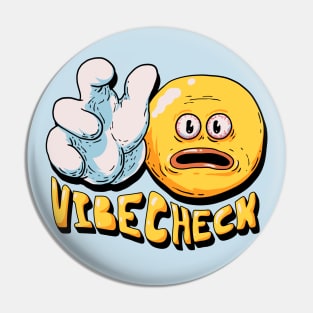 Vibe Check - Cursed Vibe Check Emoji Hand Dank Meme Pin
