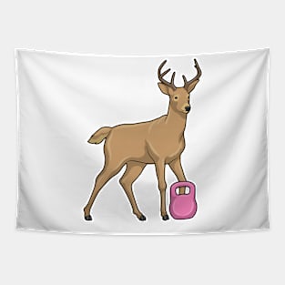 Deer Fitness Dumbbell Tapestry