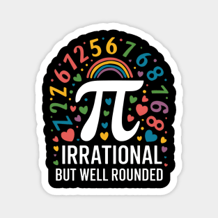 Irrational But Well Rounded Colorful Pi Day Math Magnet