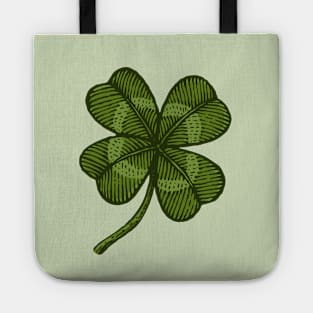 Lucky four leaf clover Tote