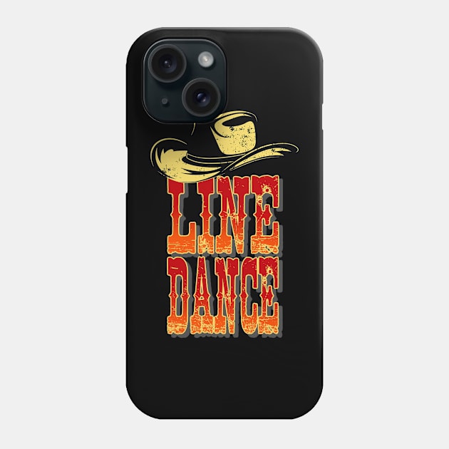 Line Dance Western Dance Logo Phone Case by Shirleyy Shop Arts