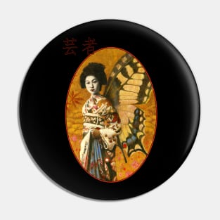 Butterfly Geisha Pin