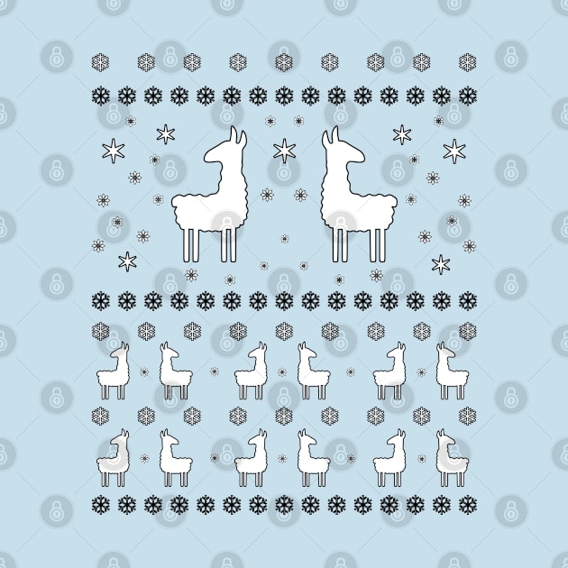 Llama Christmas pattern by helengarvey