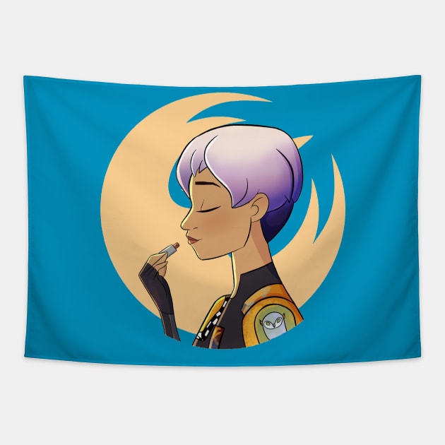Lipstick Sabine Wren Tapestry by Lipstick and Lightsabers