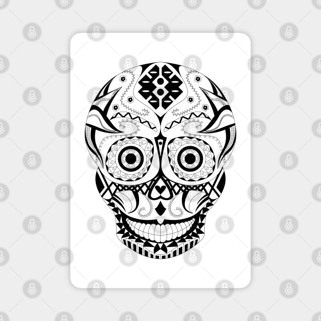 skull candy ecopop pattern in skeleton smile Magnet by jorge_lebeau